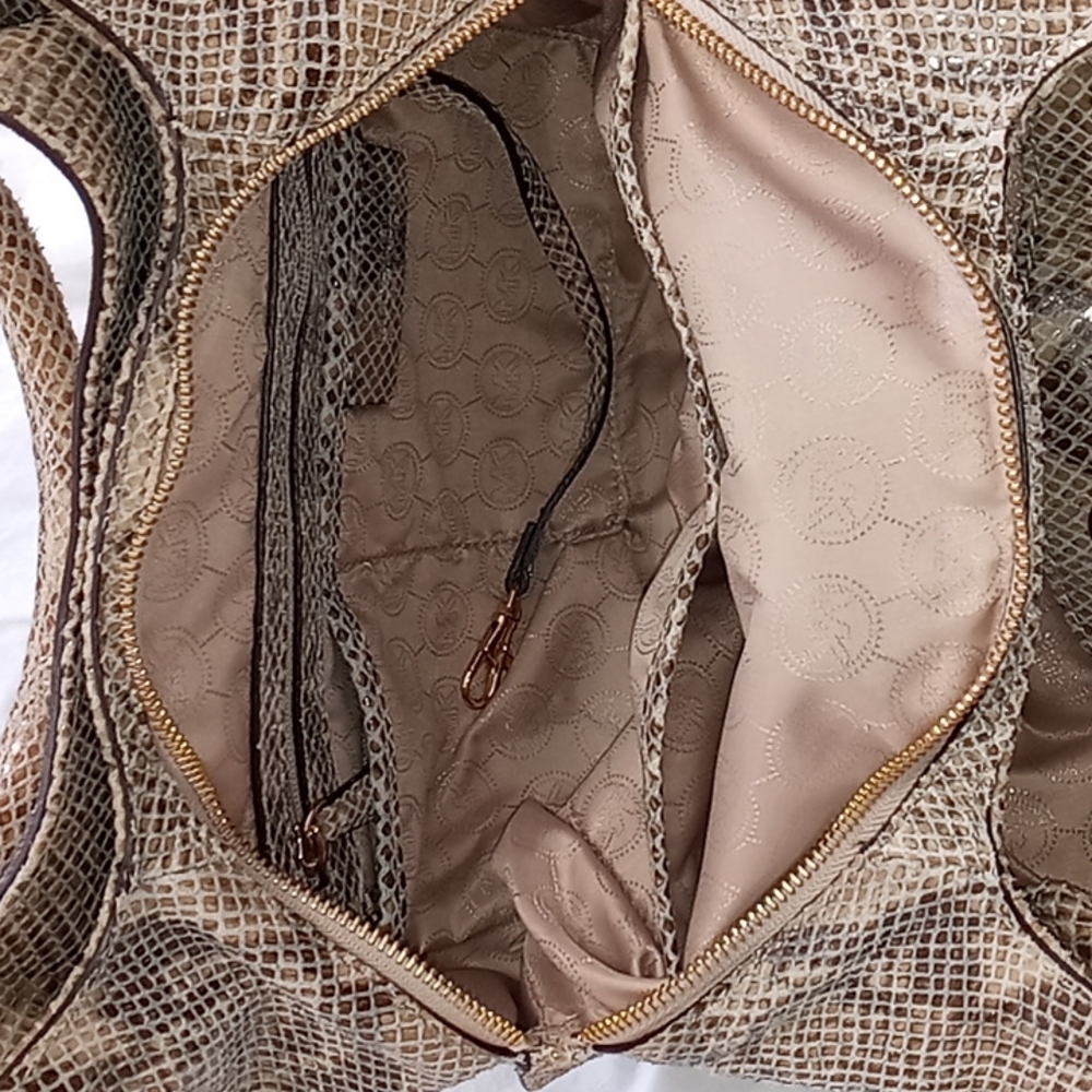 Michael Kors Snake Patterned Leather Purse - Picture 7 of 14